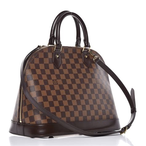 LOUIS VUITTON Damier Ebene Alma MM .